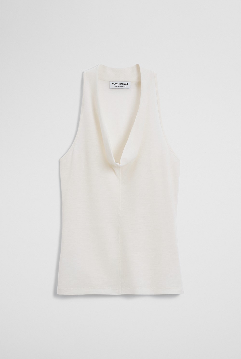 Wool V-Neck Drape Tank