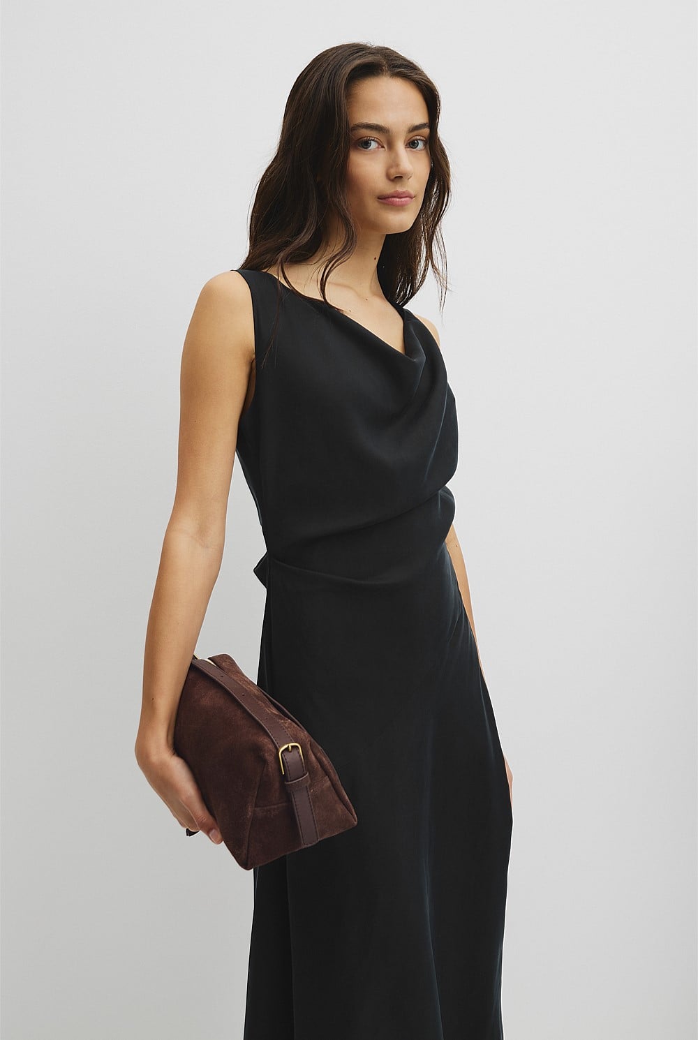 Cowl Neck Midi Dress
