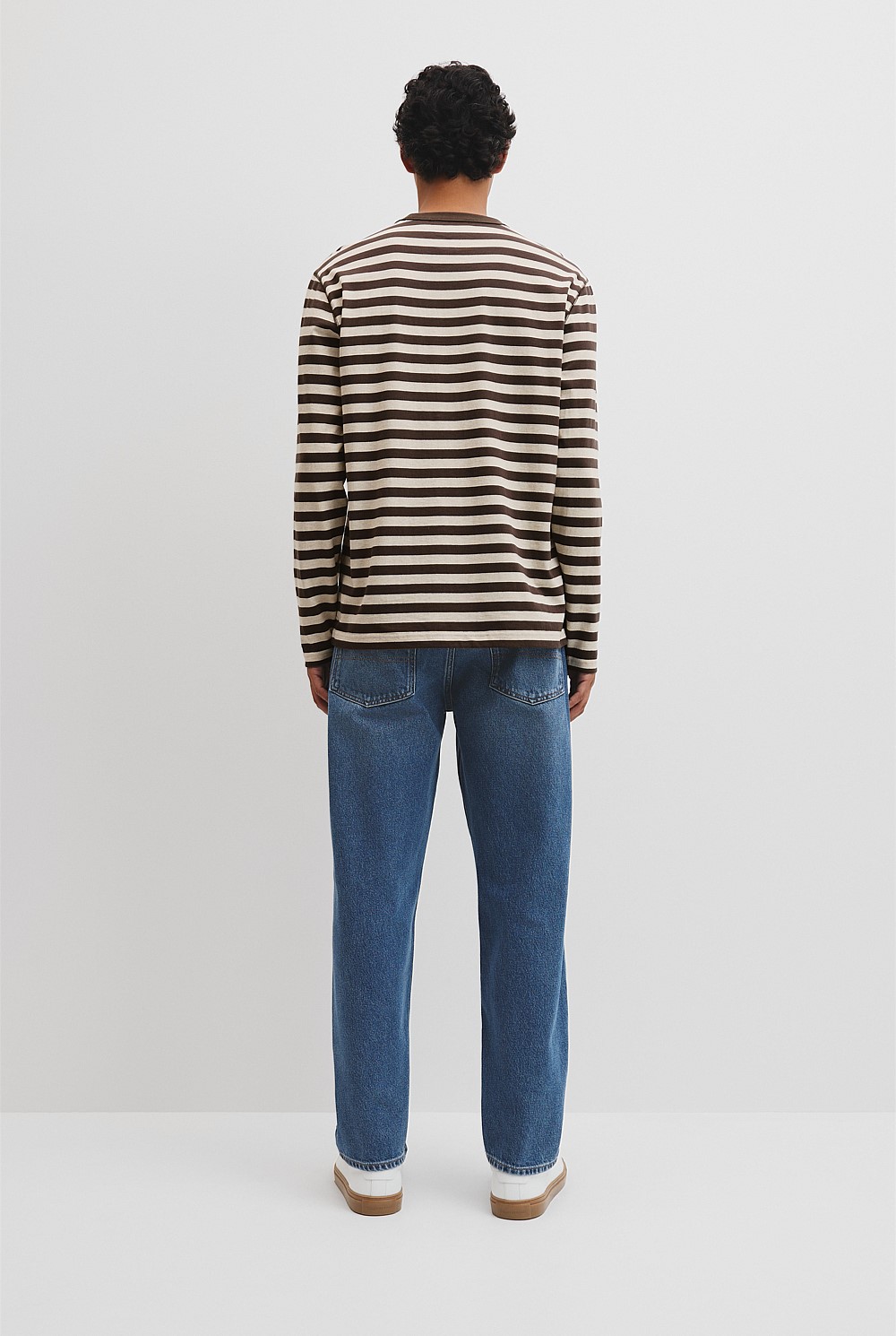 Australian Cotton Long Sleeve Stripe T-Shirt