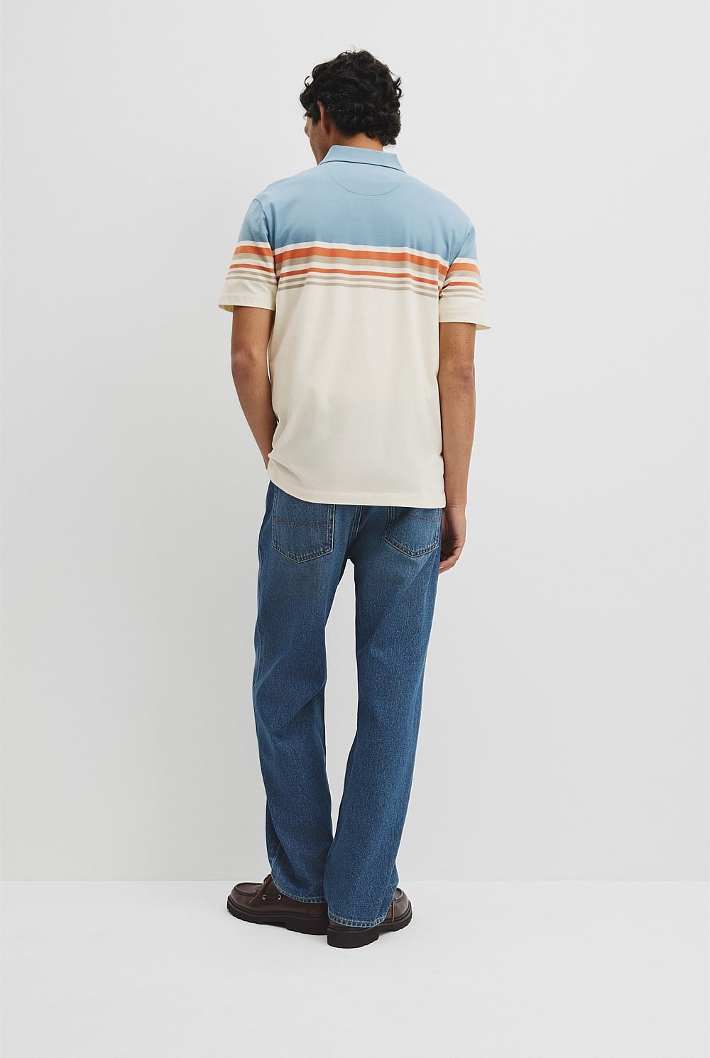 Australian Cotton Short Sleeve Engineered Button Polo