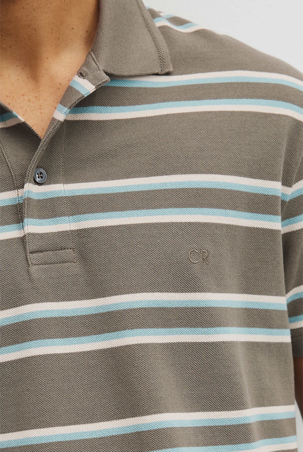 Australian Cotton Stripe Pique Polo