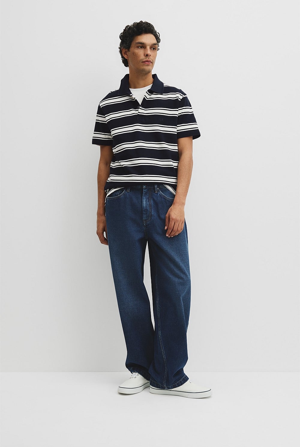 Australian Cotton Stripe Pique Polo