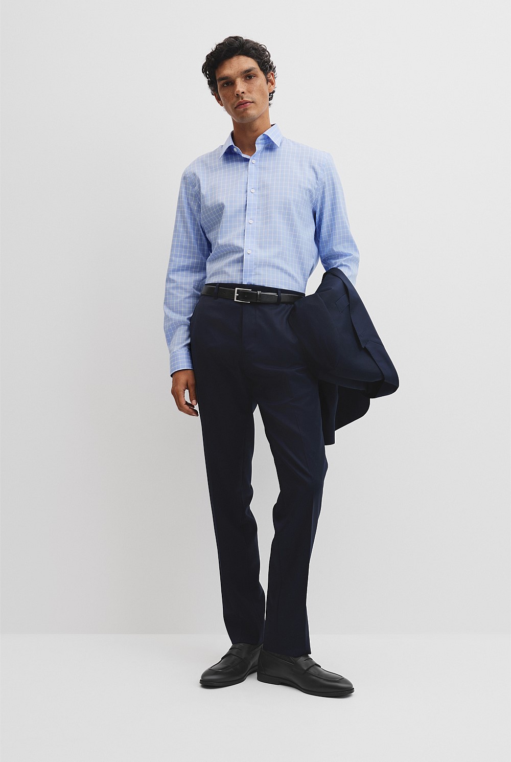 Slim Fit Check Travel Shirt