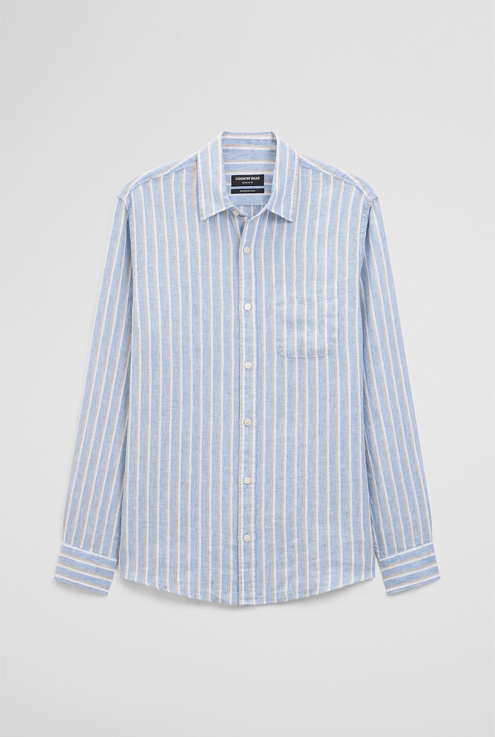 Regular Fit Linen Stripe Shirt