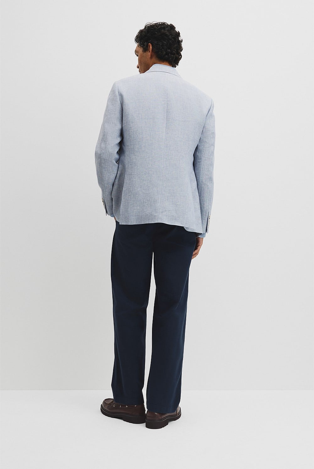 Regular Fit Linen Chambray Jacket