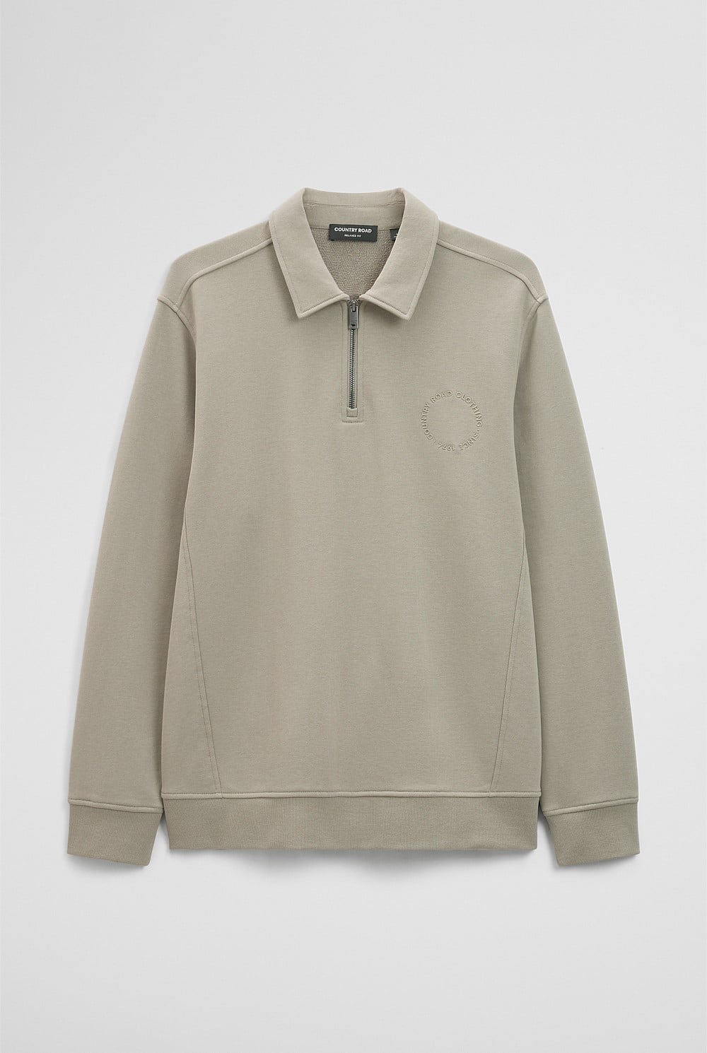 Australian Cotton Long Sleeve Folded Collar Sweat