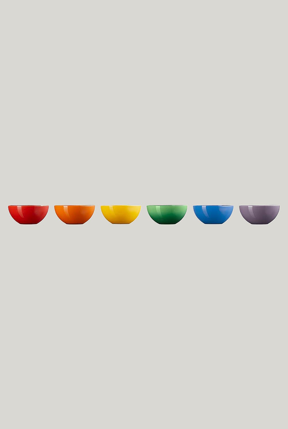 Stoneware Rainbow Set Of 6 Snack Bowls