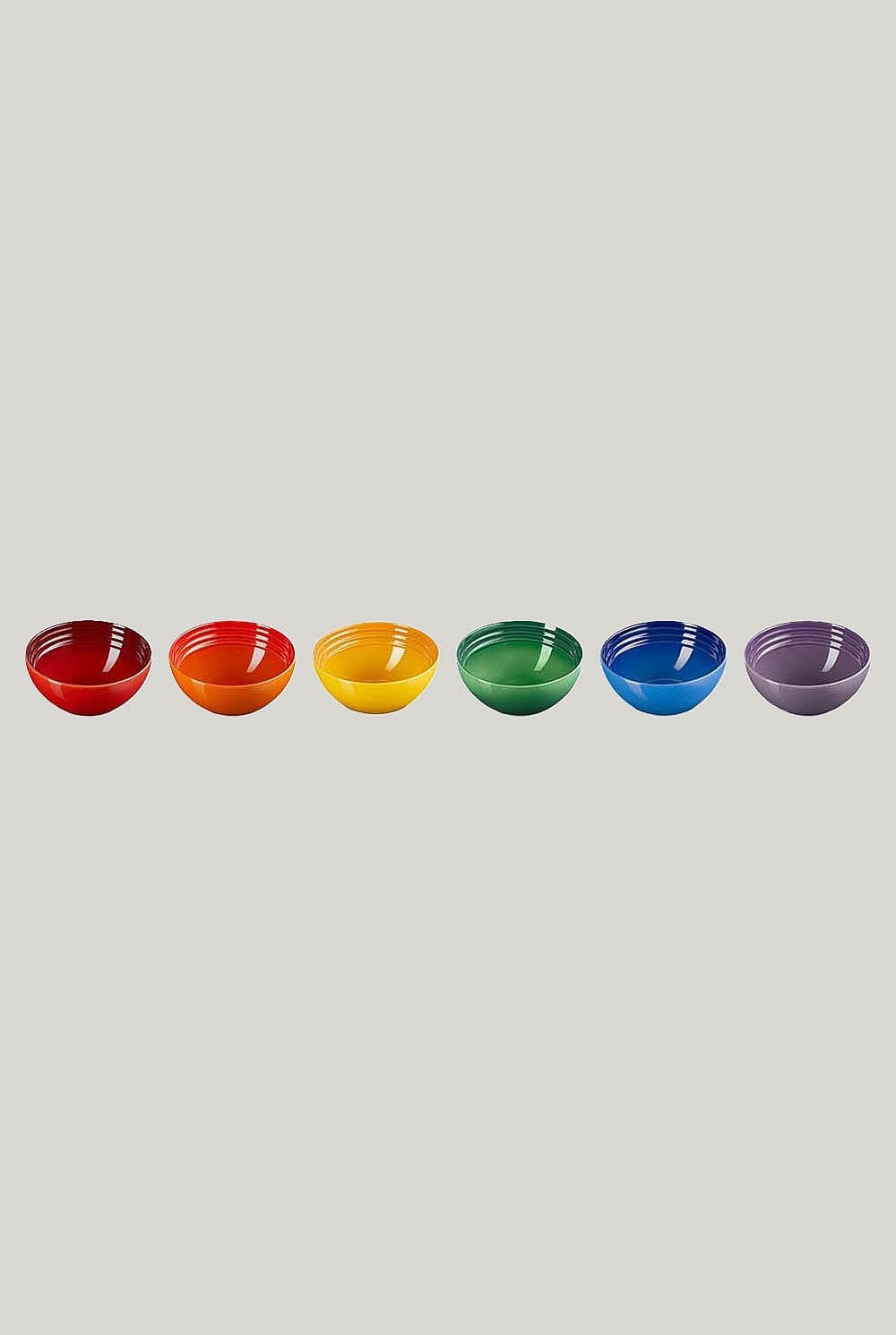 Stoneware Rainbow Set Of 6 Snack Bowls