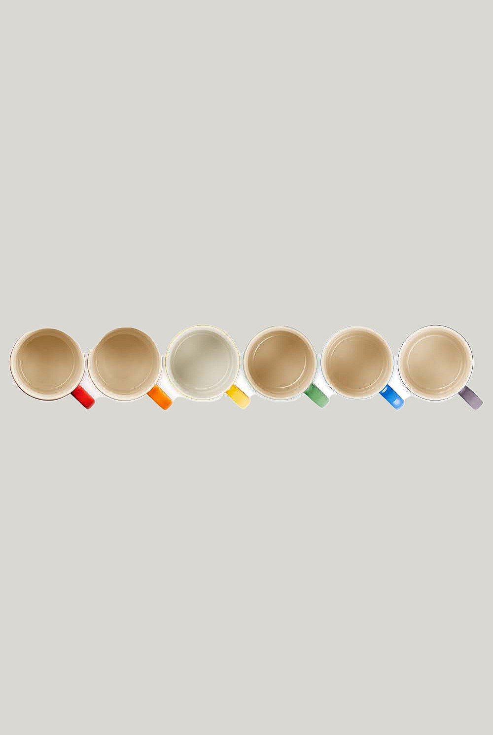 Stoneware Rainbow Set Of 6 Mugs 350ml