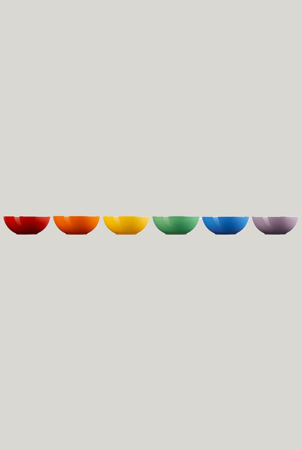 Stoneware Rainbow Set Of 6 Cereal Bowls 22cm