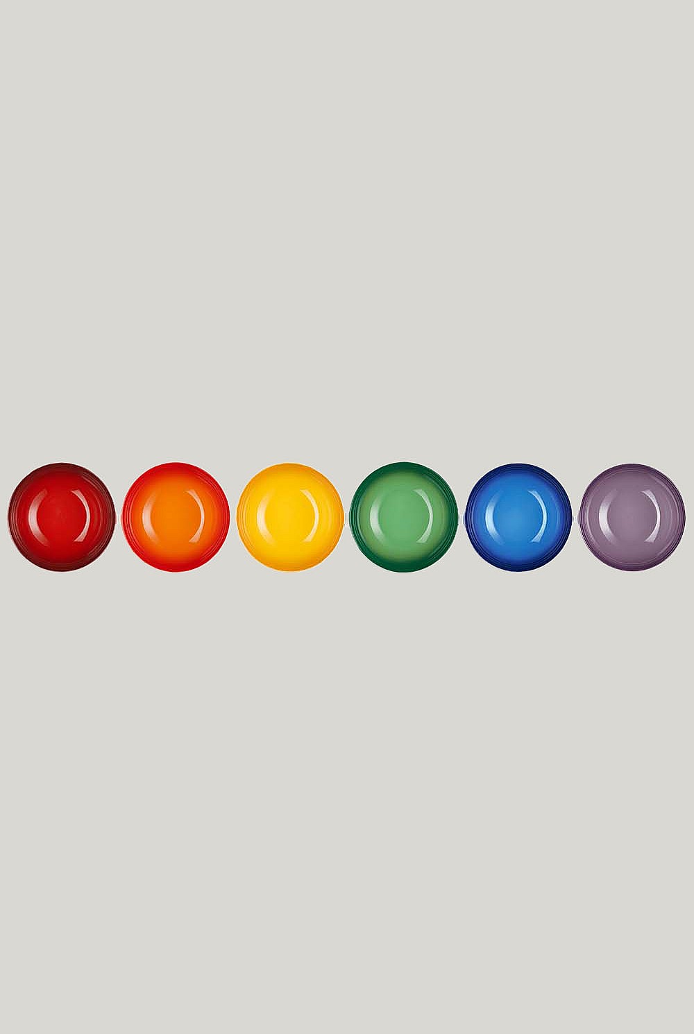 Stoneware Rainbow Set Of 6 Cereal Bowls 22cm