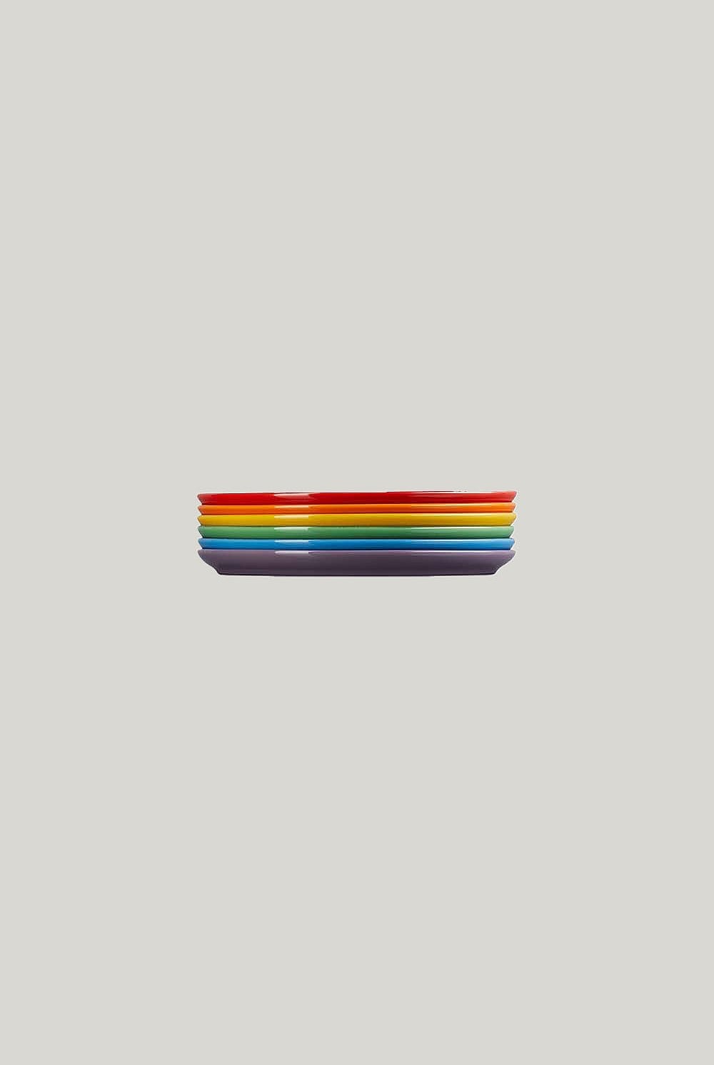 Stoneware Rainbow Set Of 6 Coupe Salad Plates 22cm