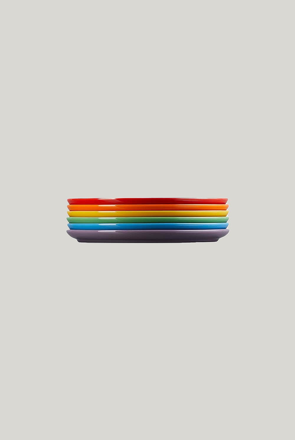 Stoneware Rainbow Set Of 6 Coupe Dinner Plates 27cm