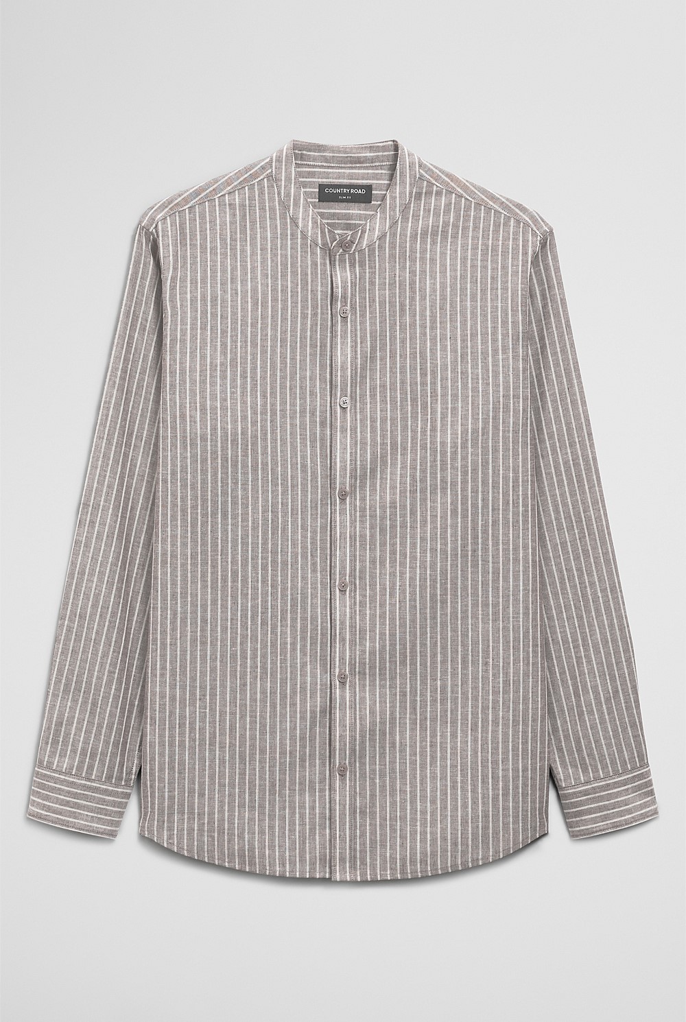 Regular Fit Cotton Linen Standard Collar Shirt