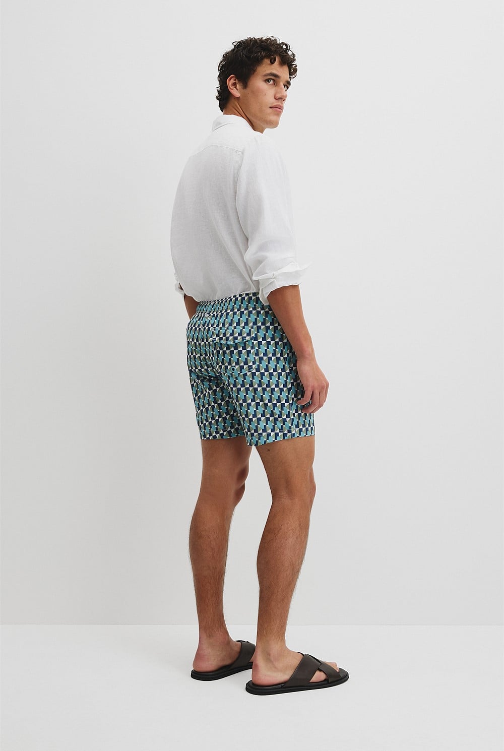 Recycled Polyester Geometric Print Swimsuit