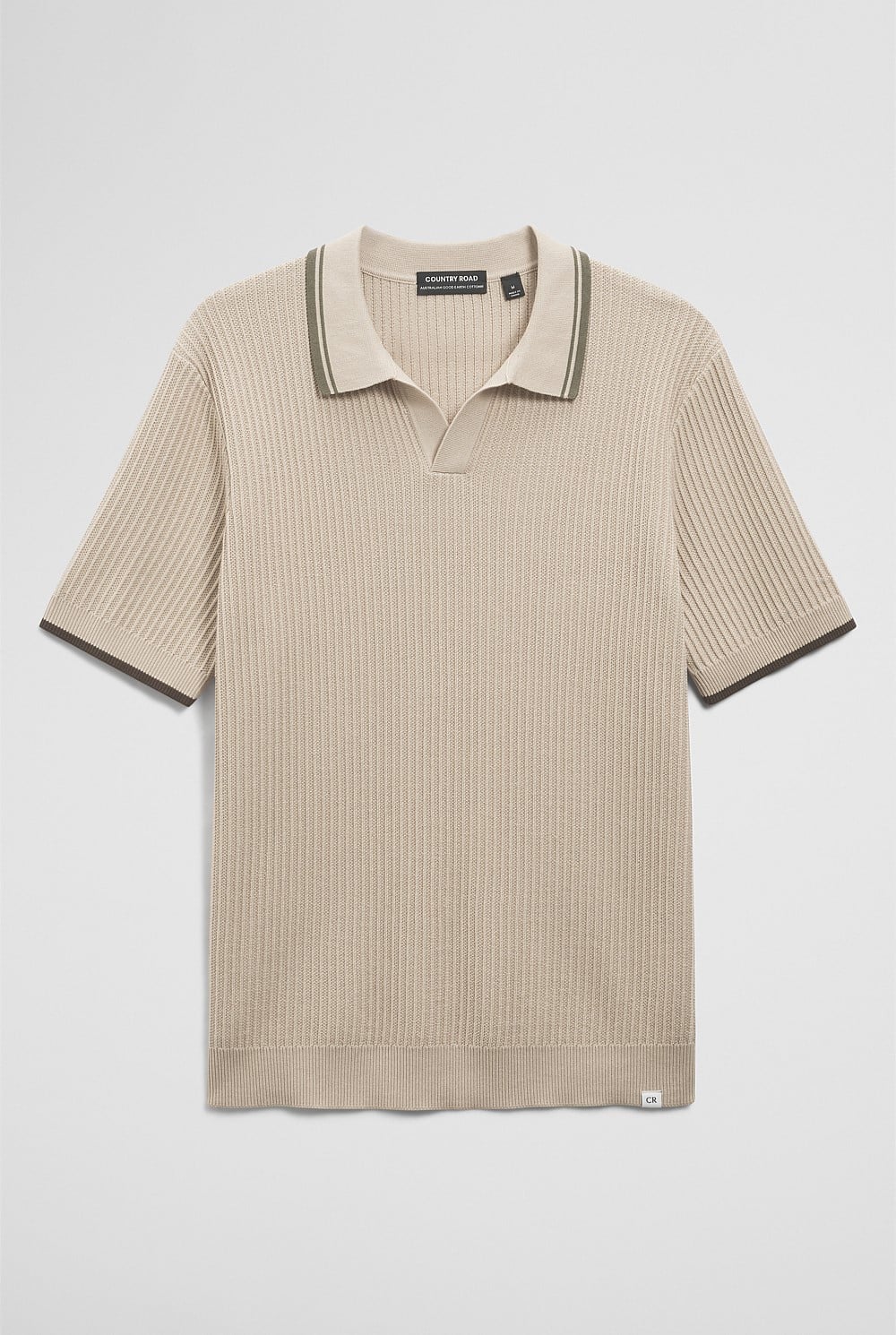 Australian Good Earth Cotton Tapered Trophy Polo