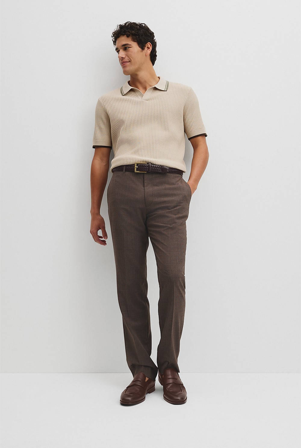Australian Good Earth Cotton Tapered Trophy Polo