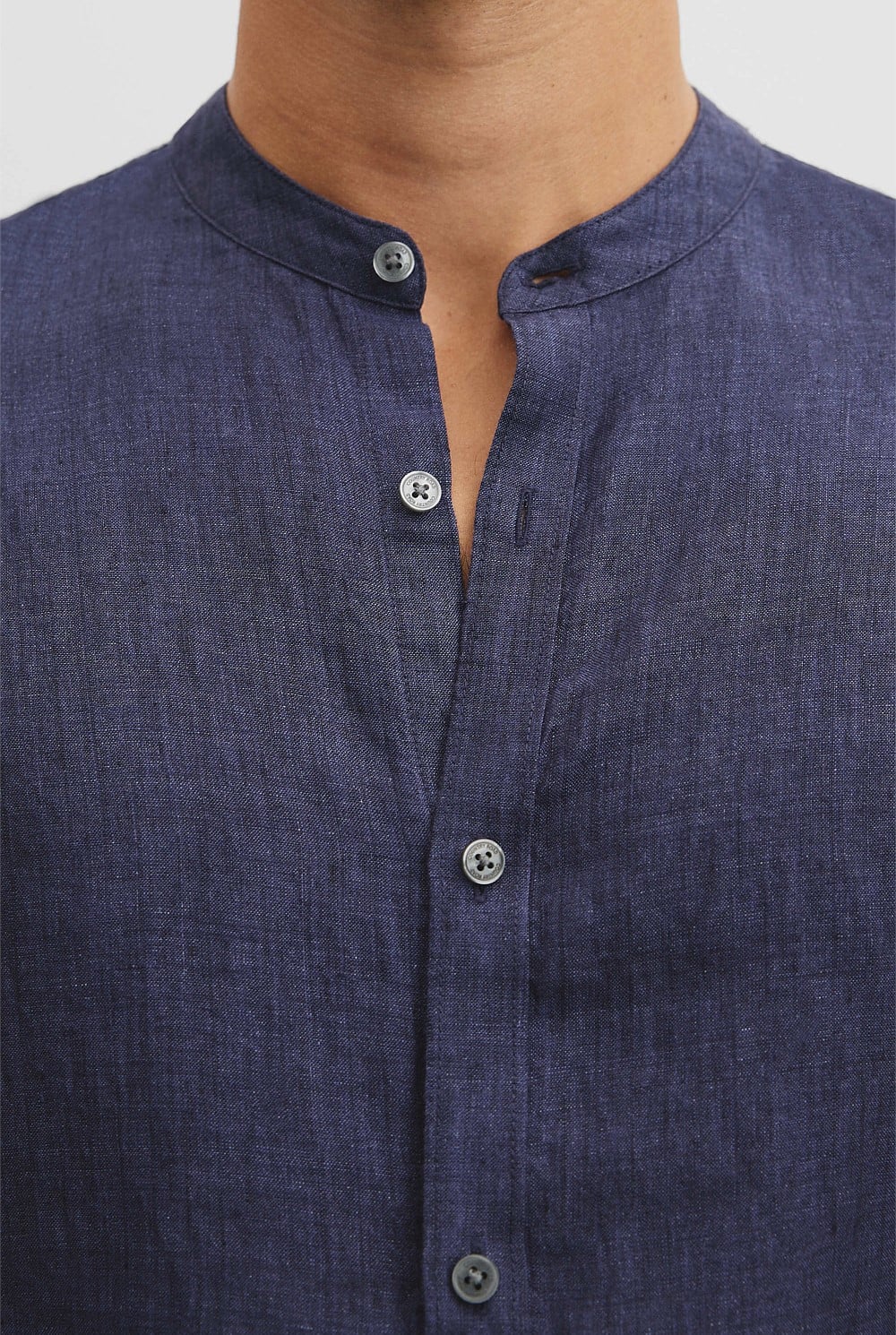 Regular Fit Delave Linen Standard Collar Shirt