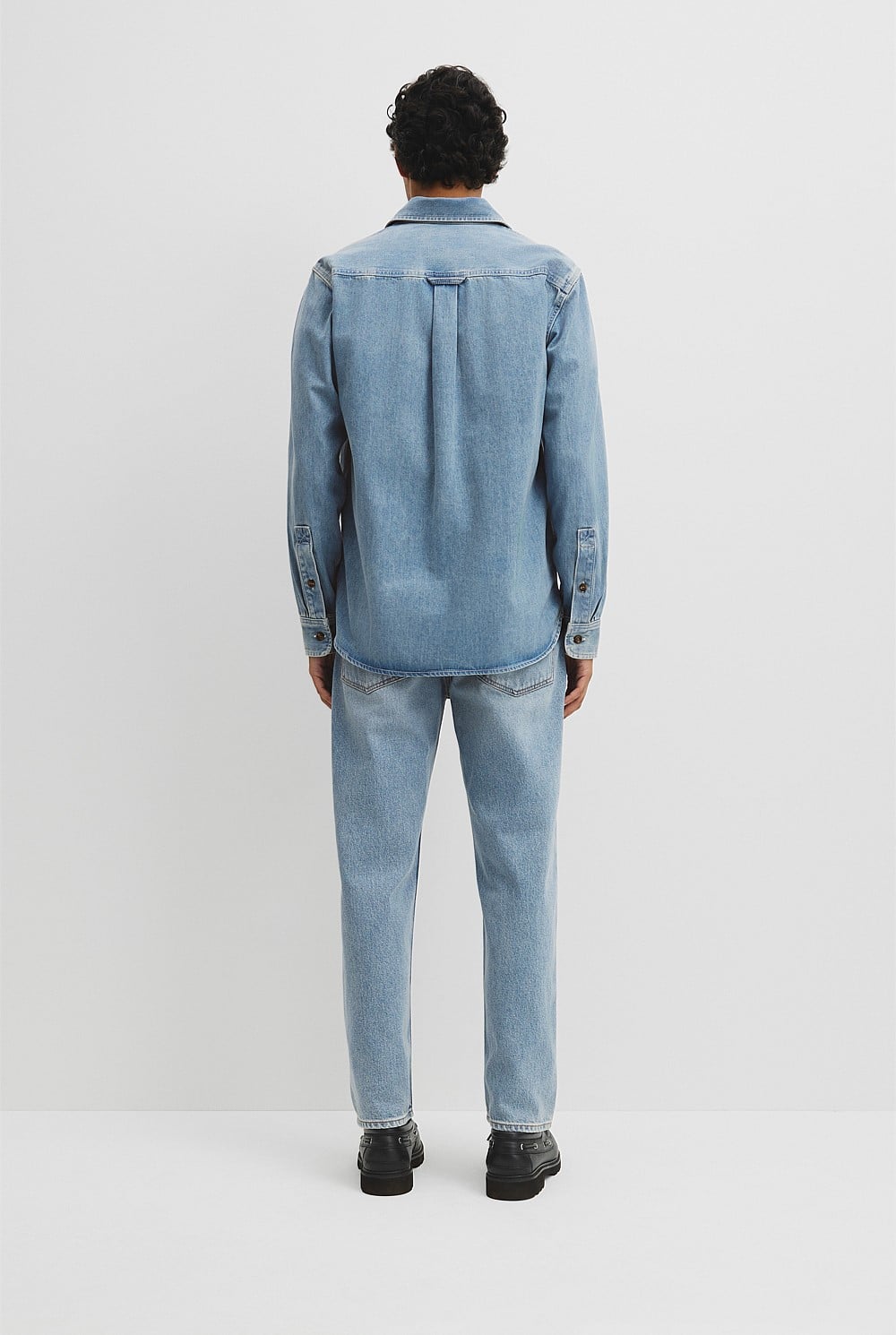 Long Sleeve Regular Workwear Denim Over-Shirt
