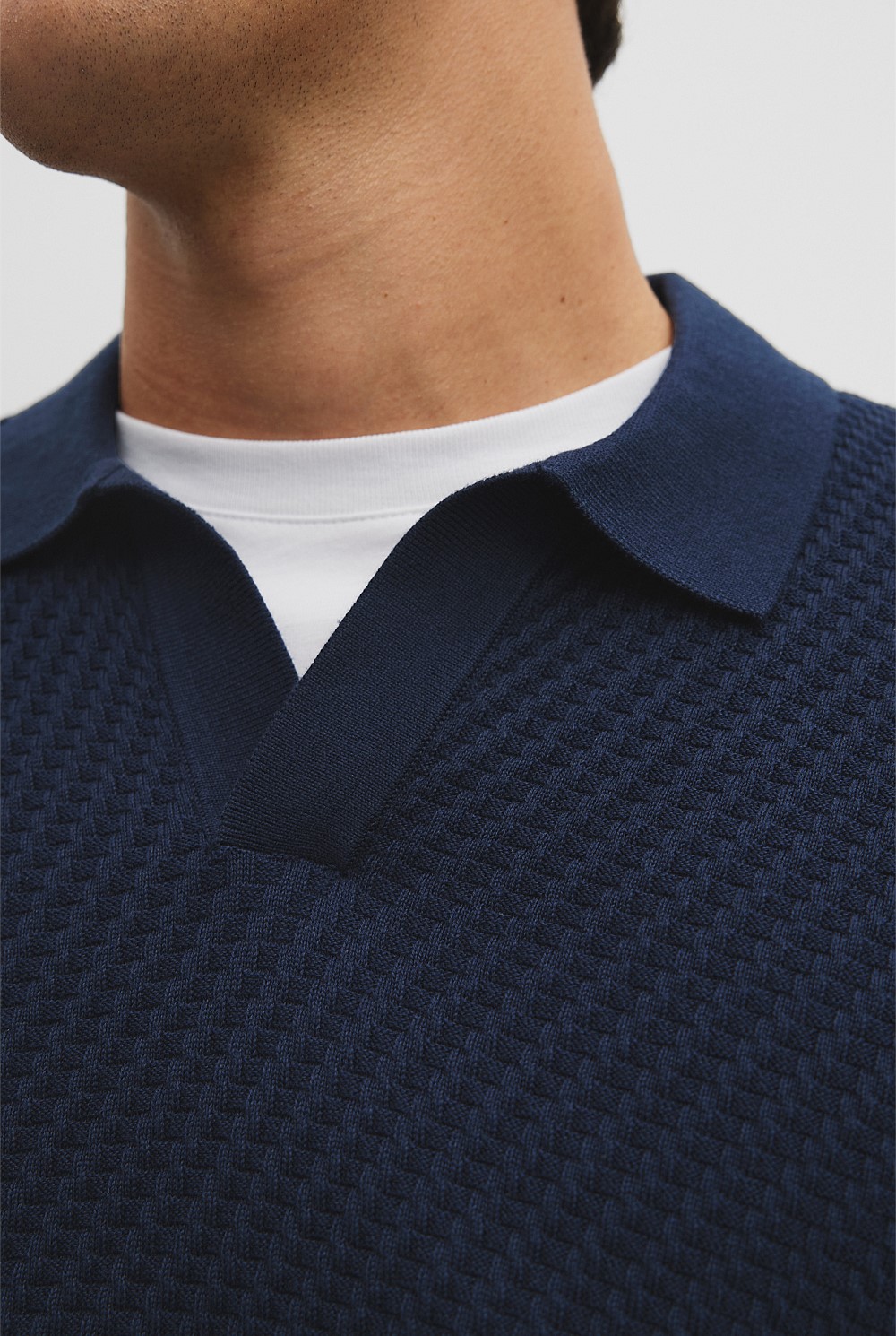 Australian Cotton Basket Knit Polo