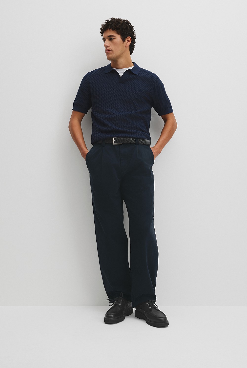 Australian Cotton Basket Knit Polo