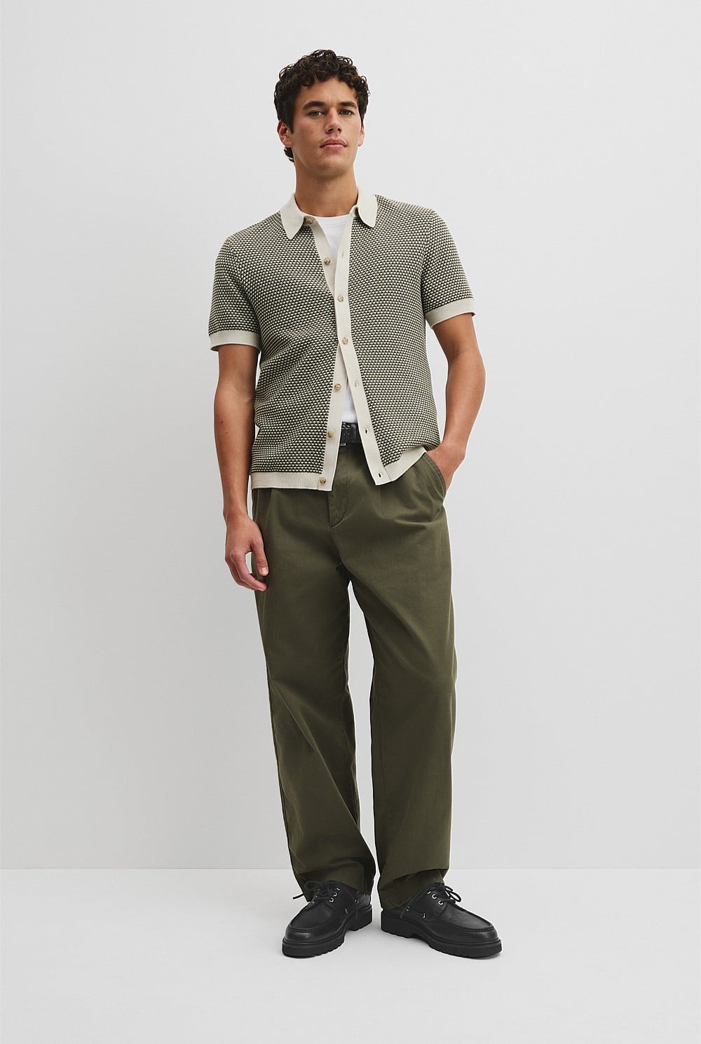 Australian Cotton Jacquard Knit Shirt