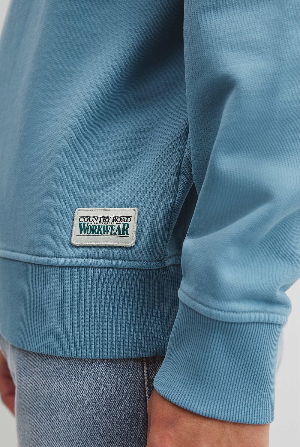 Australian Cotton Garment Dyed Workwear Crew Sweat