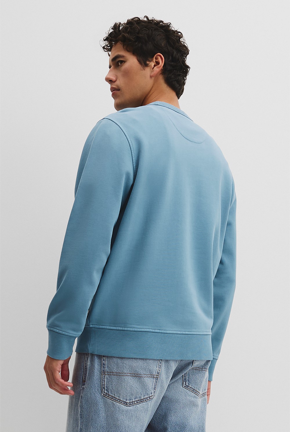 Australian Cotton Garment Dyed Workwear Crew Sweat