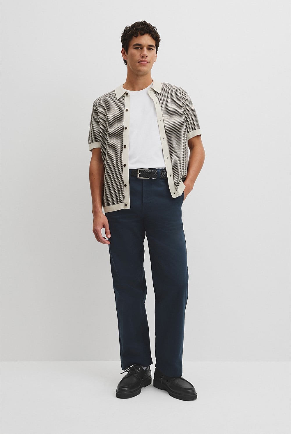Australian Cotton Jacquard Knit Shirt
