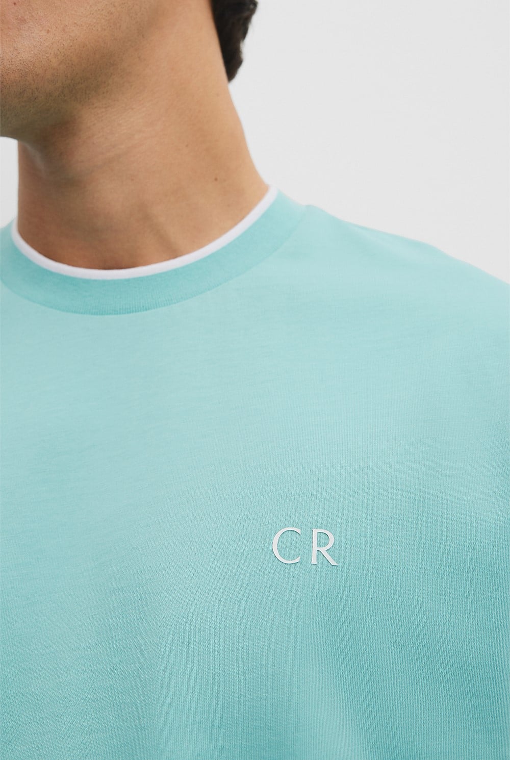 Australian Cotton CR Logo Tipped T-Shirt
