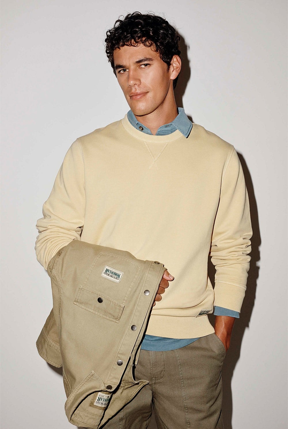 Australian Cotton Garment Dyed Workwear Crew Sweat