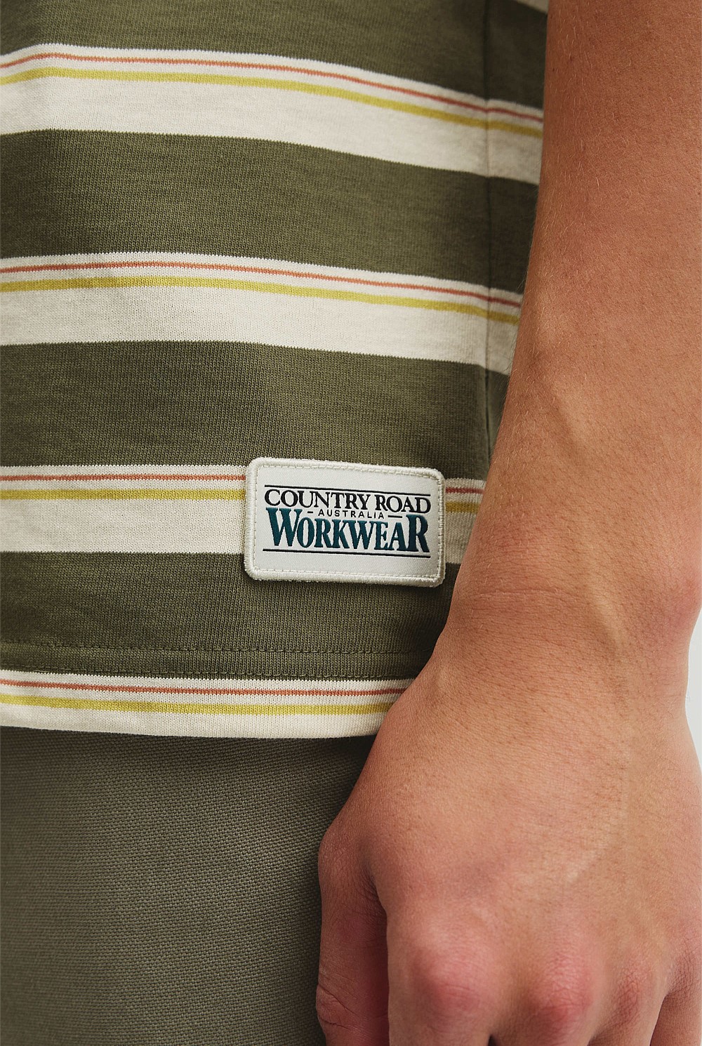 Australian Cotton Stripe Workwear T-Shirt
