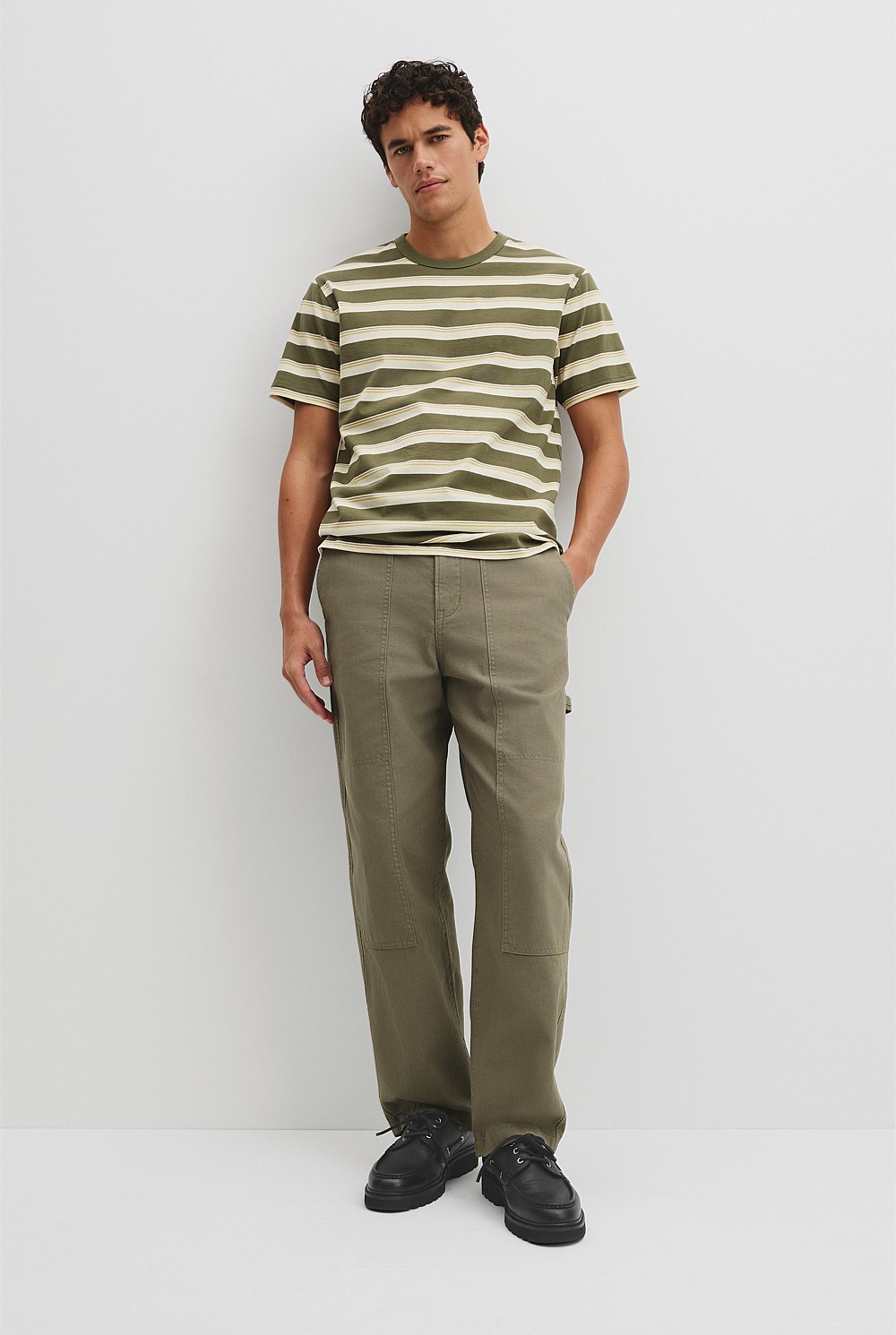 Australian Cotton Stripe Workwear T-Shirt