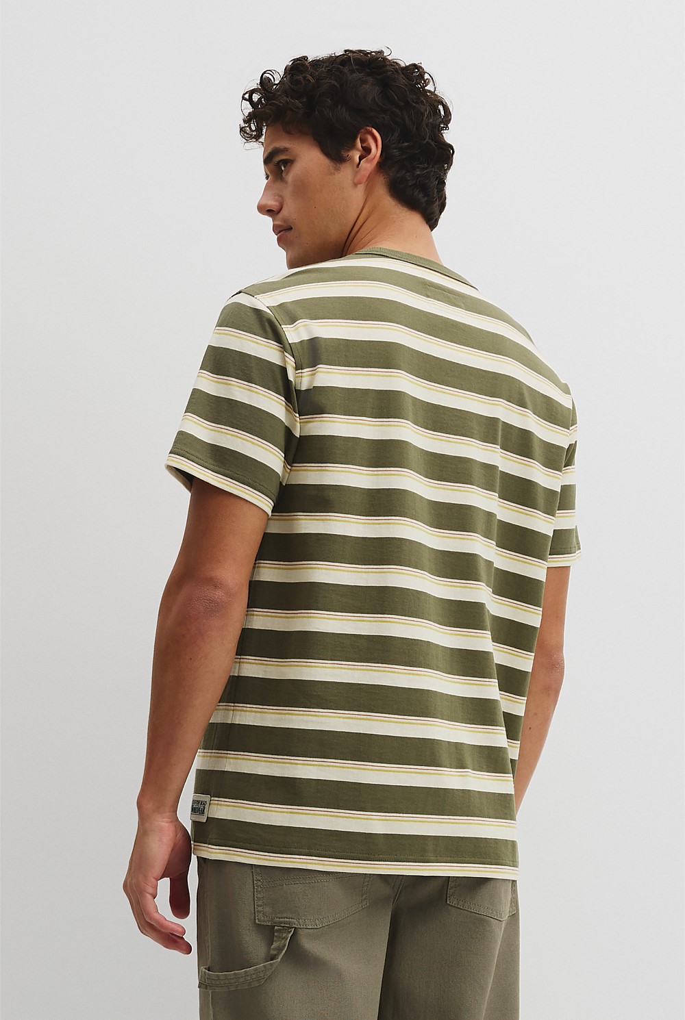 Australian Cotton Stripe Workwear T-Shirt