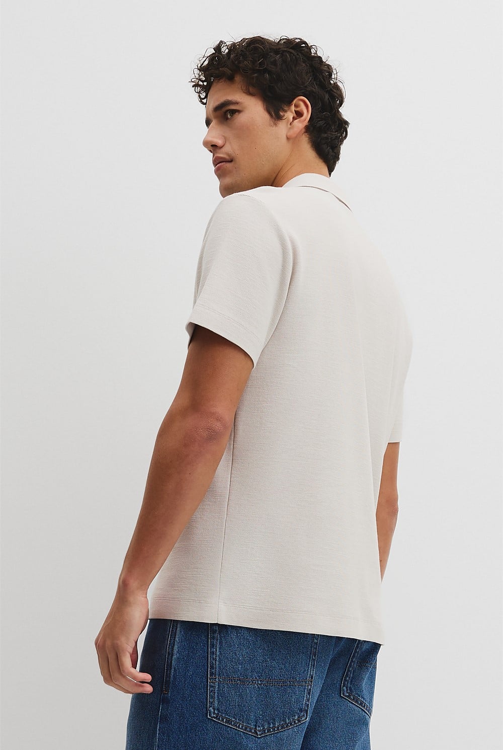 Short Sleeve Waffle Trophy Polo