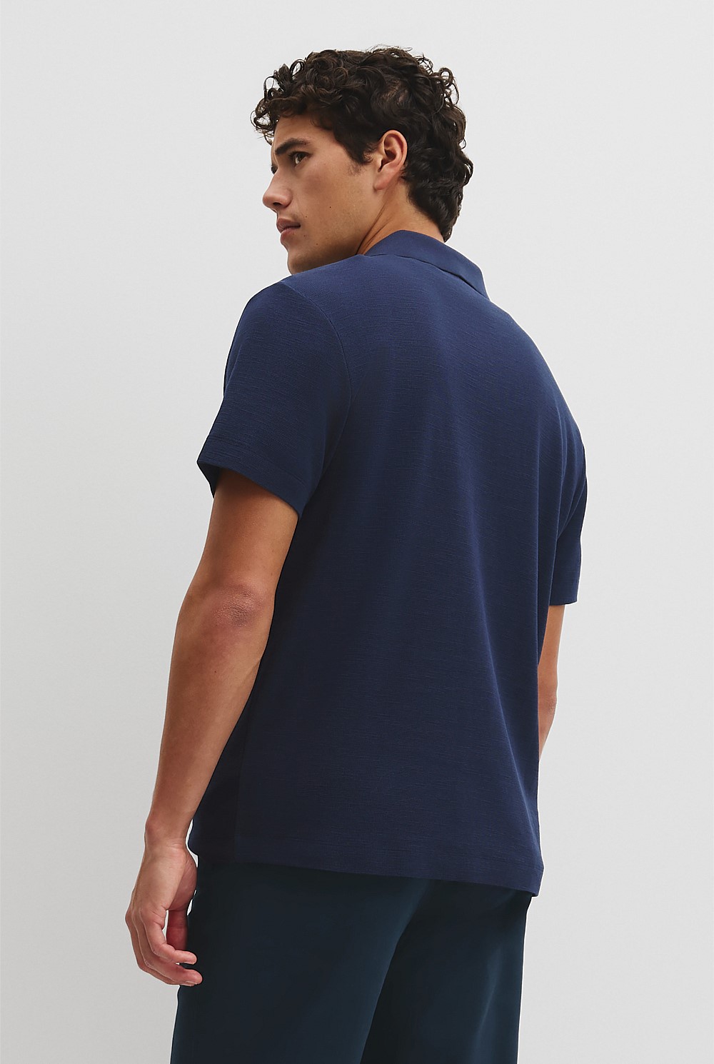 Short Sleeve Waffle Trophy Polo