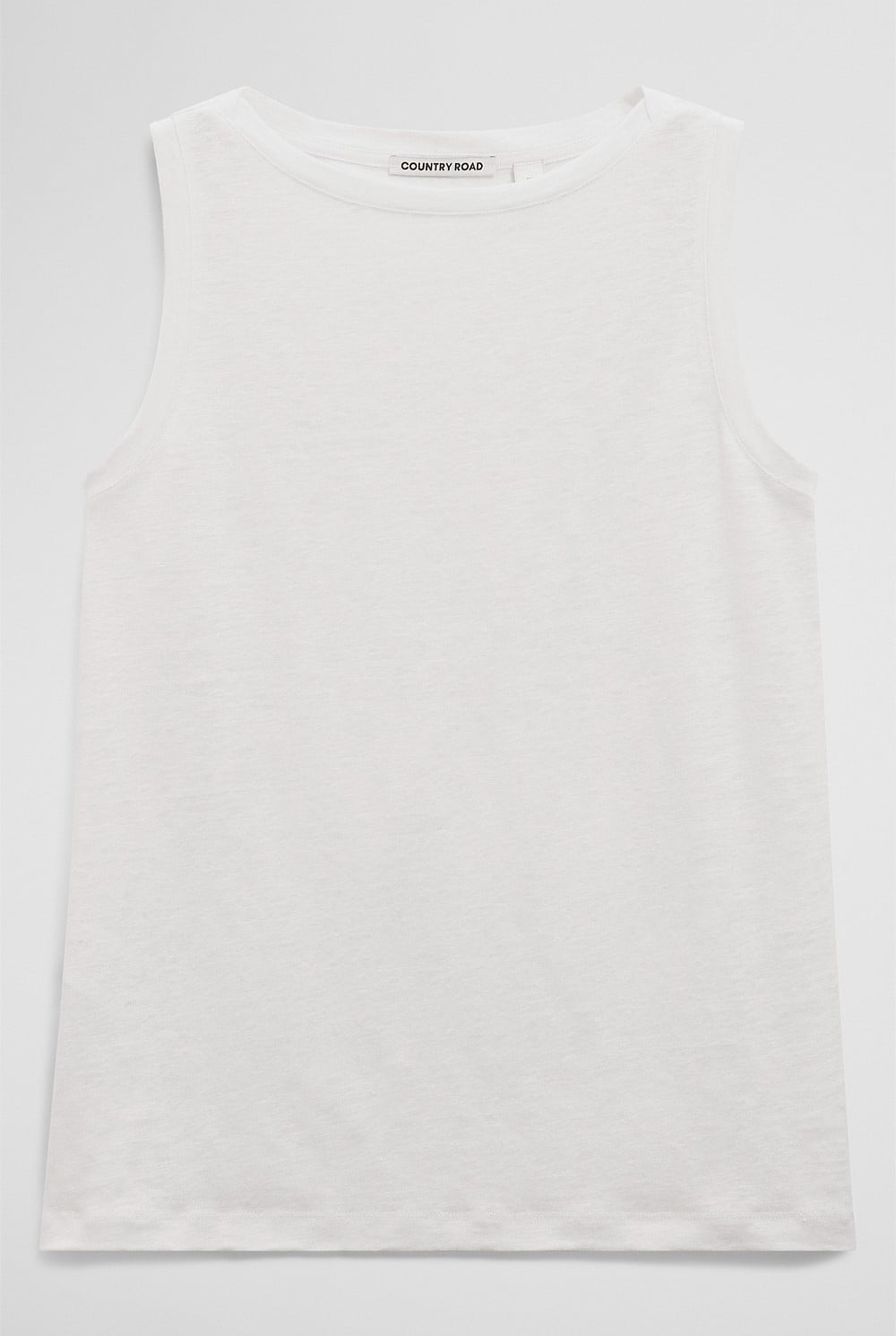 Linen Boat Neck Tank