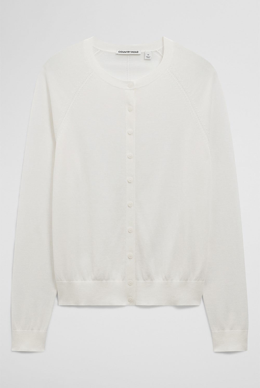 Pointelle Detail Cardigan