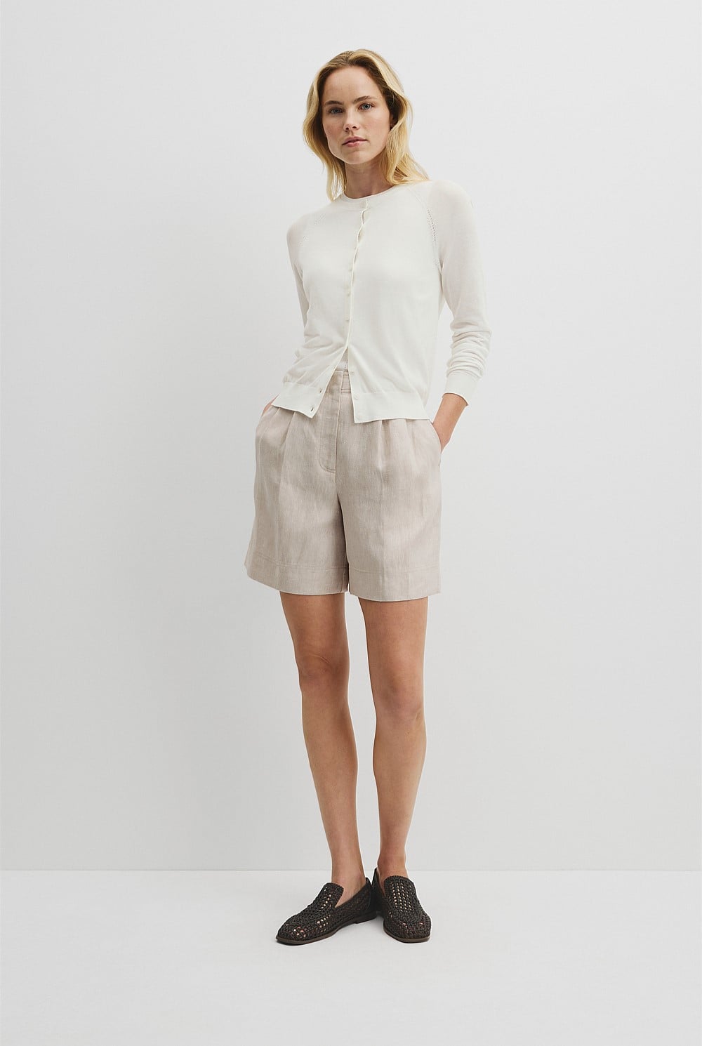Pointelle Detail Cardigan