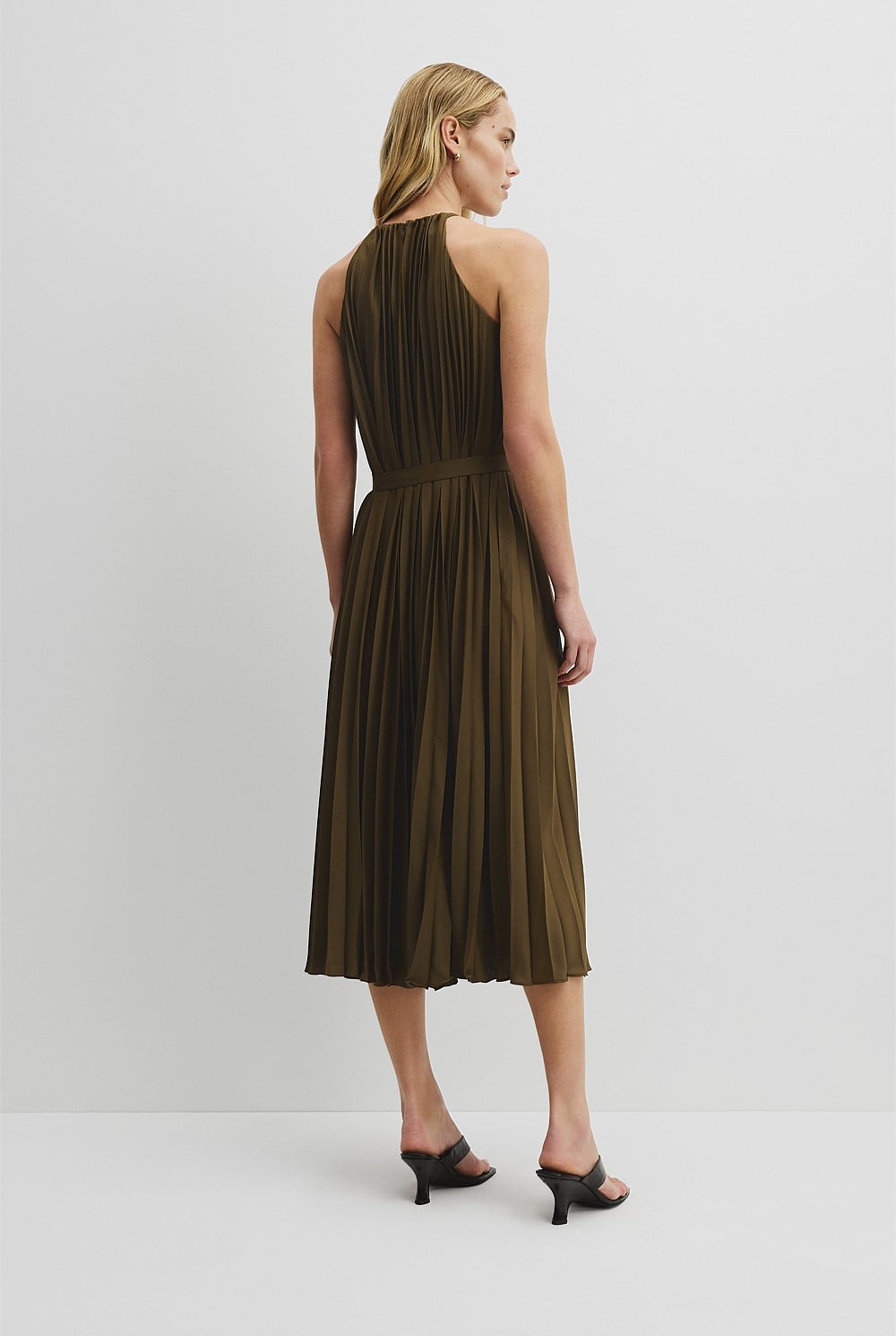 Pleat Midi Dress