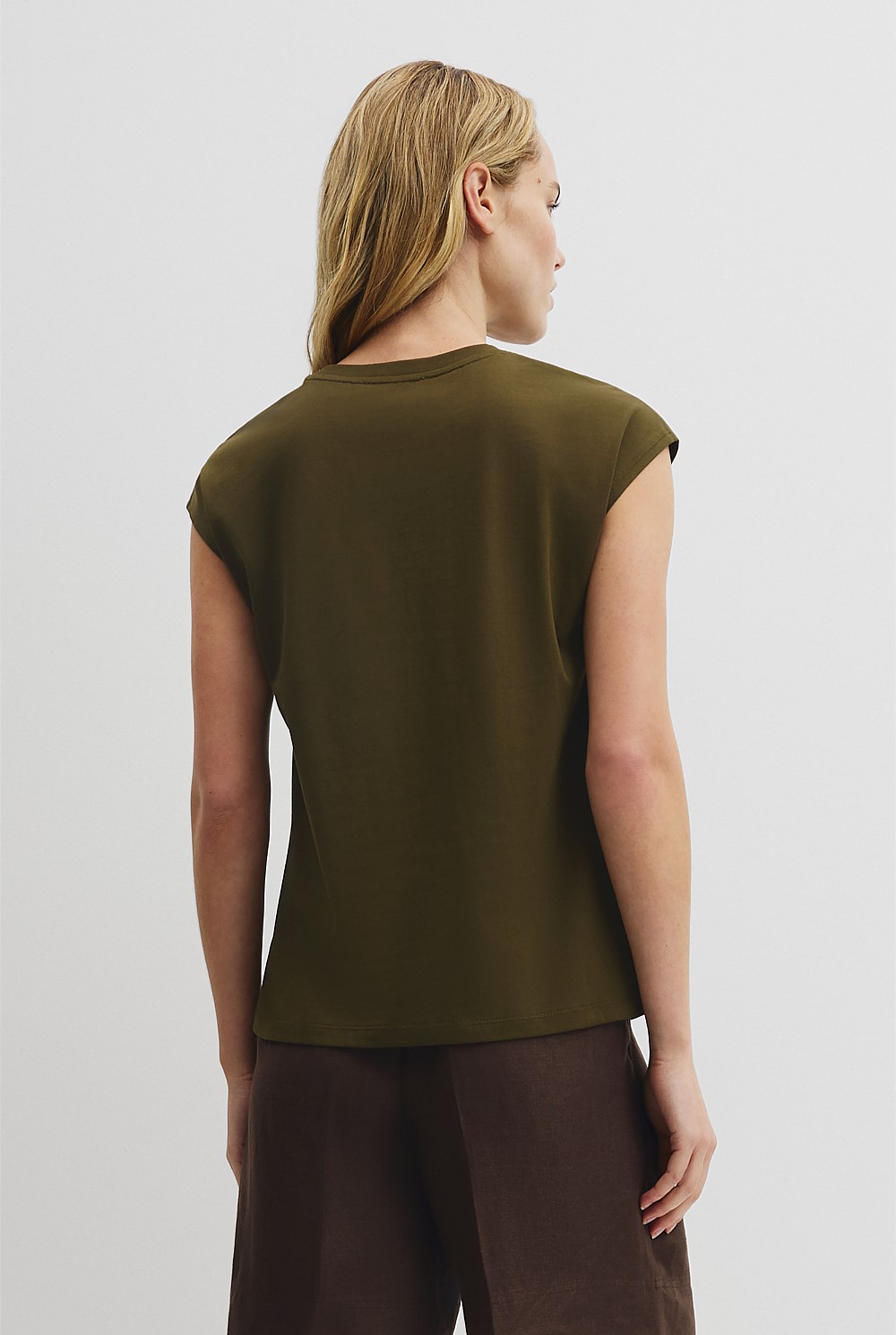 Australian Cotton Relaxed Crew Tank