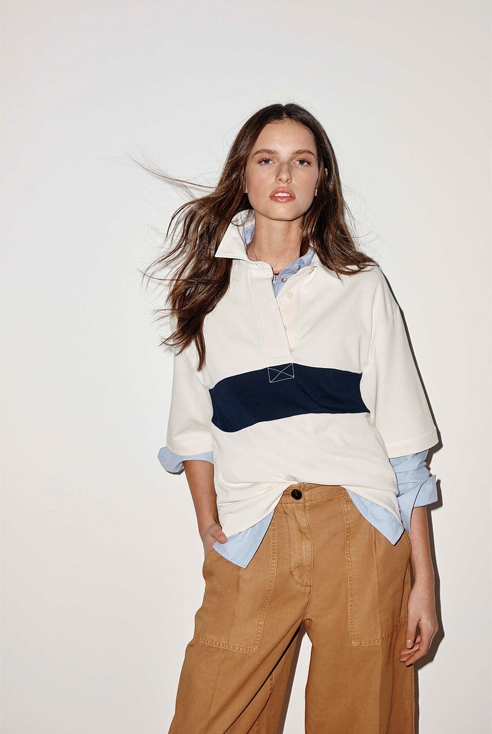 Australian Cotton Short Sleeve Workwear Block Rugby Polo