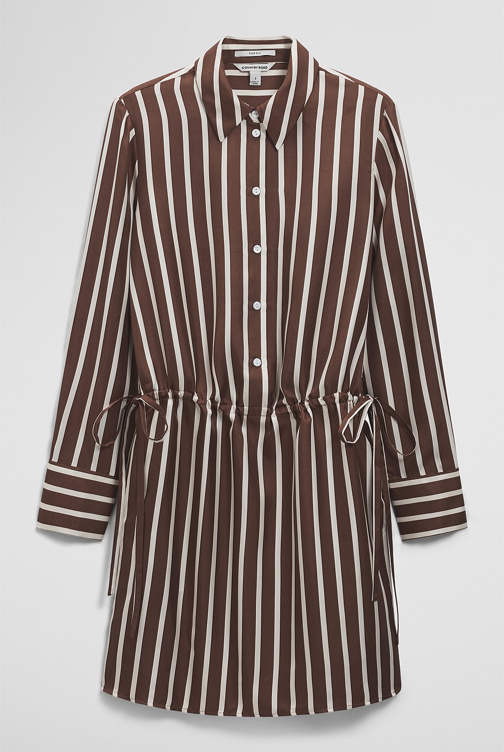 Stripe Gather Mini Dress