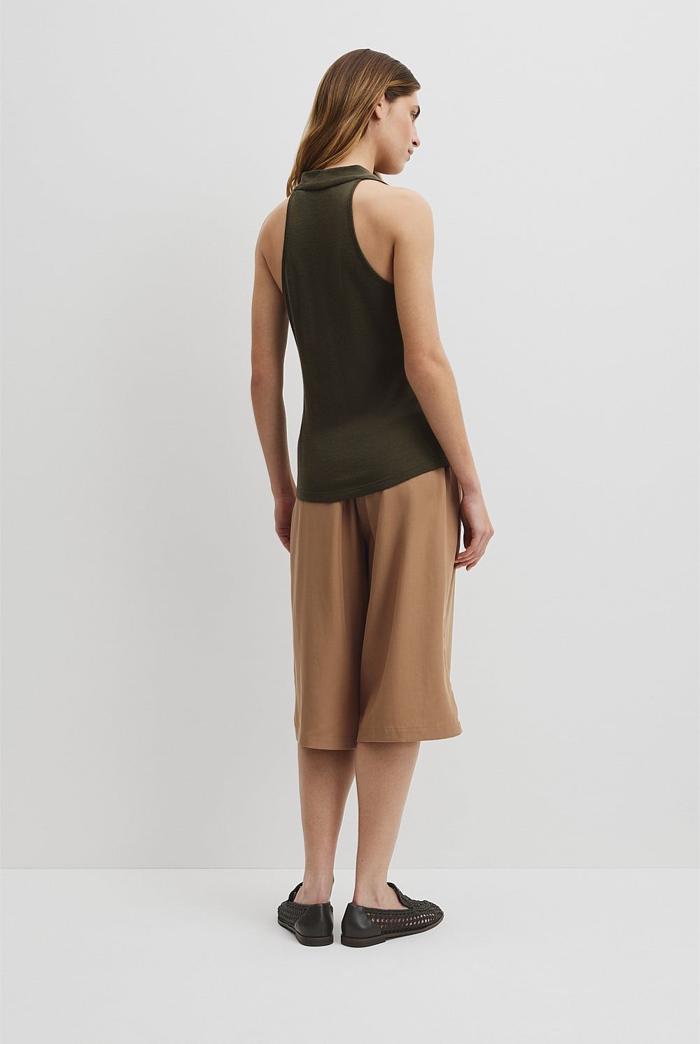 V-Neck Neck Drape Top