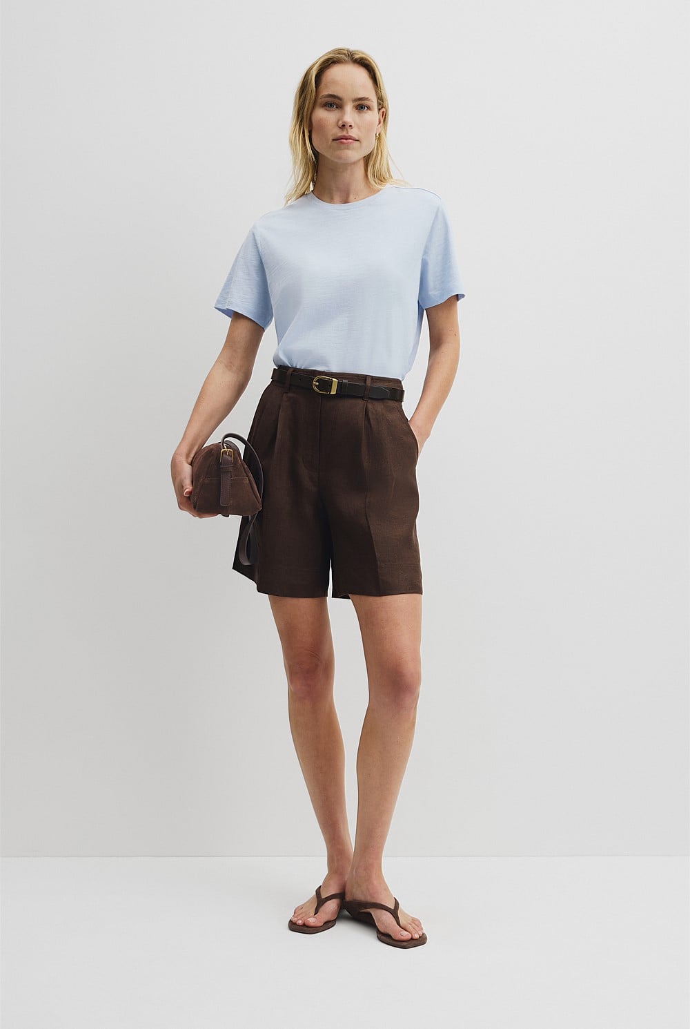 Textured Short Sleeve Slub T-Shirt