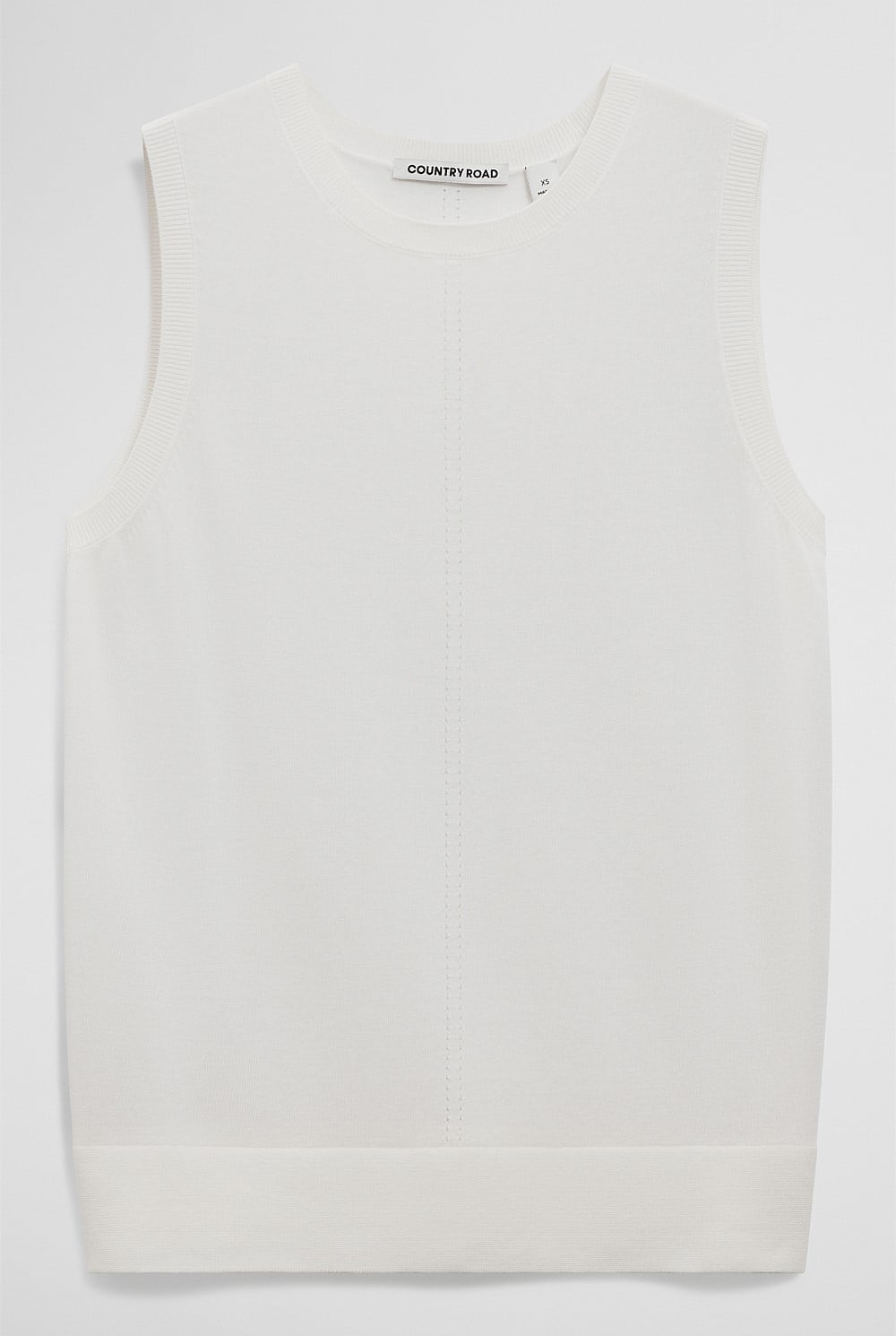 Pointelle Detail Neck Tank