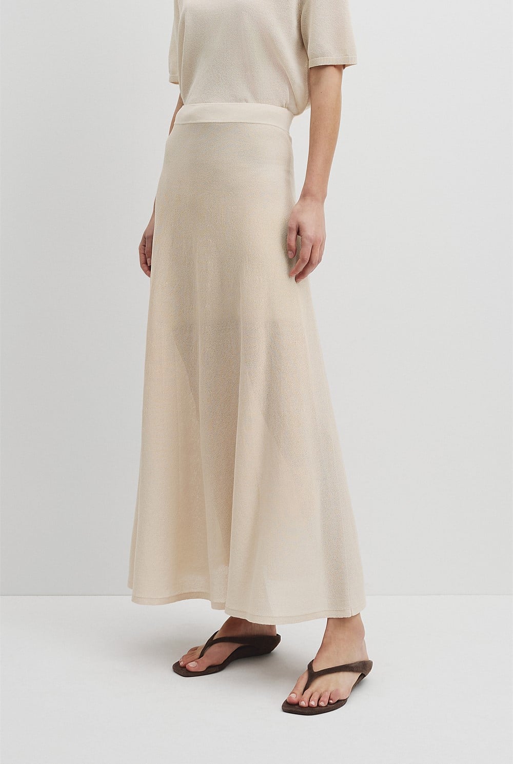 Flared Knit Skirt