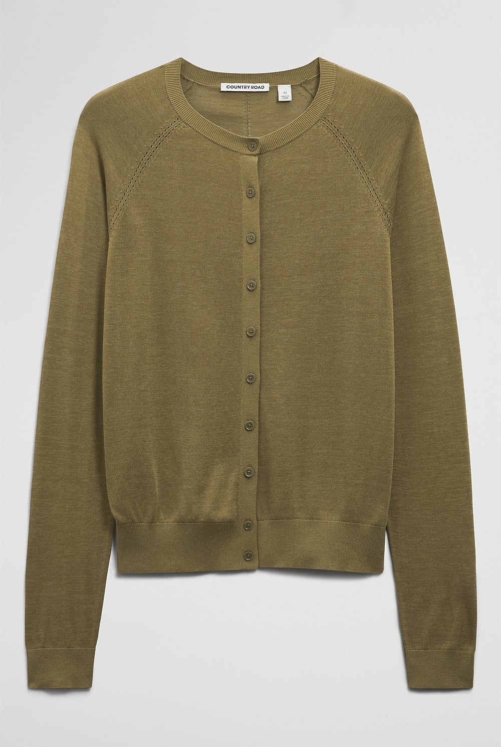 Pointelle Detail Cardigan