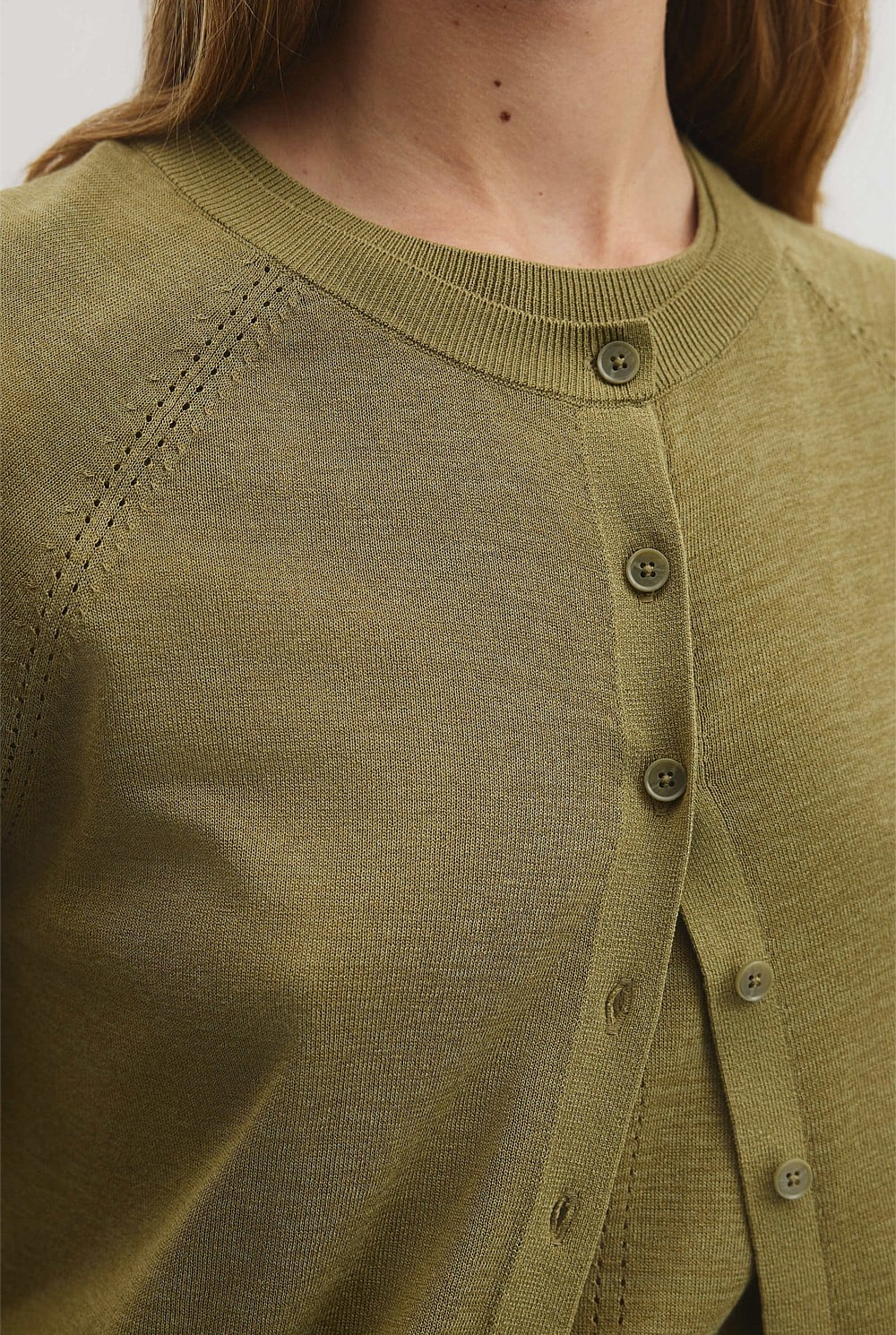Pointelle Detail Cardigan