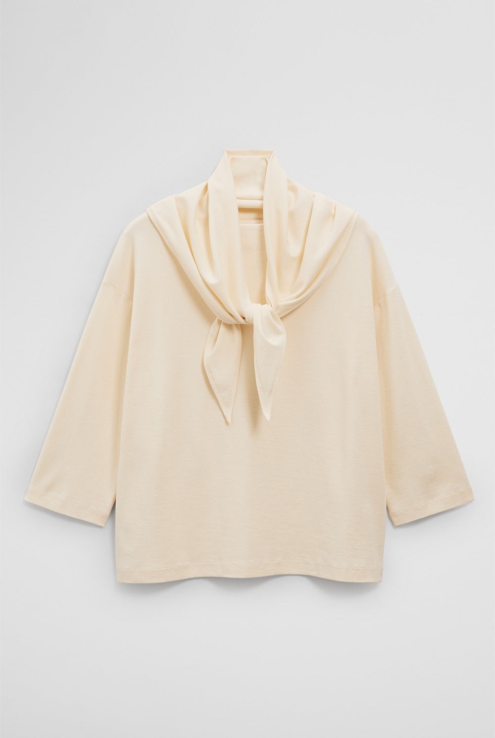 Scarf Crop Sleeve T-Shirt